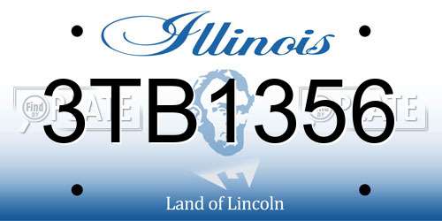 3TB1356 Illinois License Plate