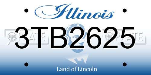 3TB2625 Illinois License Plate