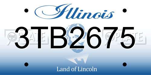 3TB2675 Illinois License Plate