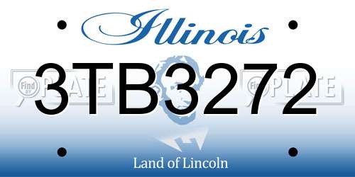 3TB3272 Illinois License Plate