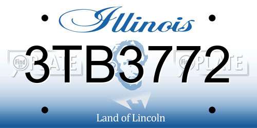 3TB3772 Illinois License Plate