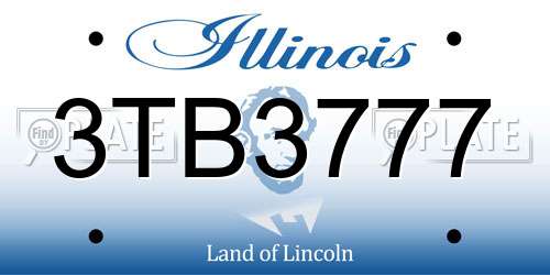 3TB3777 Illinois License Plate