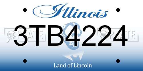 3TB4224 Illinois License Plate
