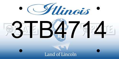 3TB4714 Illinois License Plate