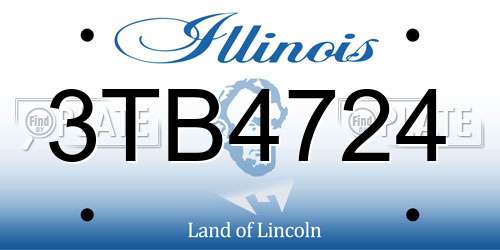 3TB4724 Illinois License Plate