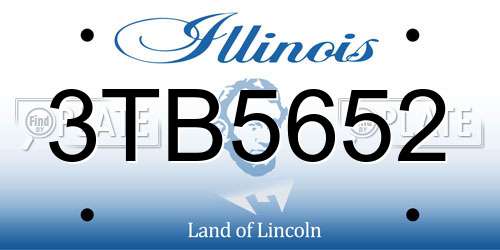 3TB5652 Illinois License Plate