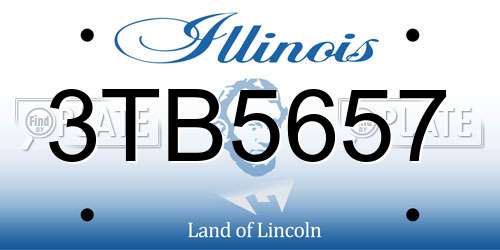 3TB5657 Illinois License Plate
