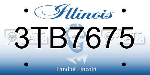 3TB7675 Illinois License Plate