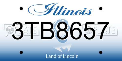 3TB8657 Illinois License Plate