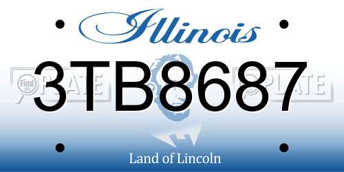 3TB8687 Illinois License Plate