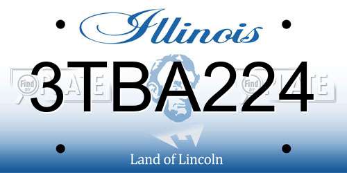 3TBA224 Illinois License Plate