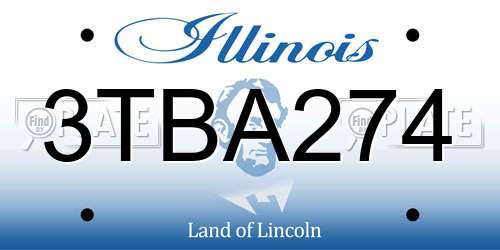 3TBA274 Illinois License Plate