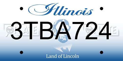 3TBA724 Illinois License Plate