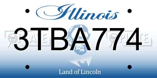 3TBA774 Illinois License Plate