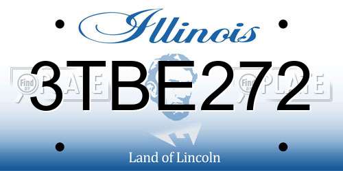 3TBE272 Illinois License Plate