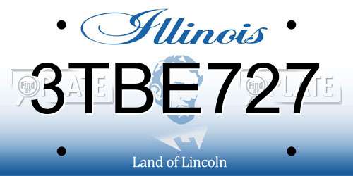 3TBE727 Illinois License Plate