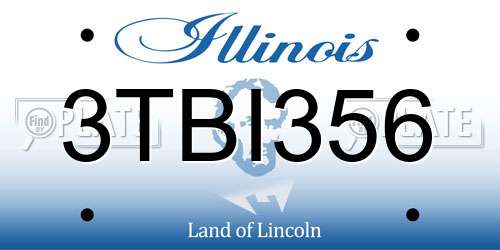 3TBI356 Illinois License Plate