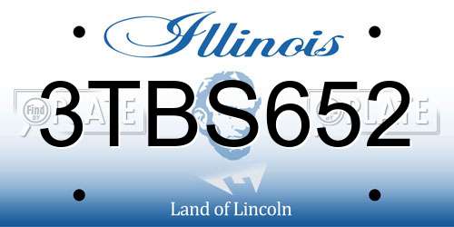 3TBS652 Illinois License Plate