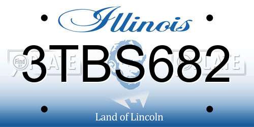 3TBS682 Illinois License Plate