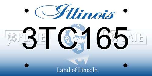 3TC165 Illinois License Plate