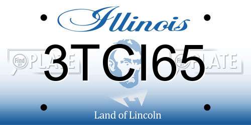 3TCI65 Illinois License Plate