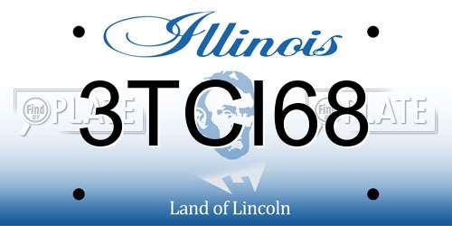 3TCI68 Illinois License Plate