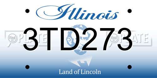 3TD273 Illinois License Plate