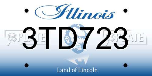 3TD723 Illinois License Plate