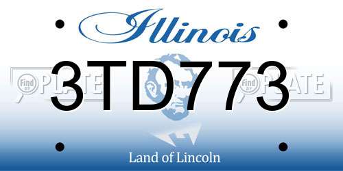 3TD773 Illinois License Plate