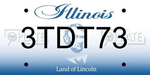 3TDT73 Illinois License Plate