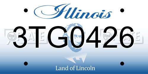 3TG0426 Illinois License Plate