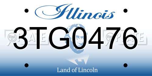 3TG0476 Illinois License Plate