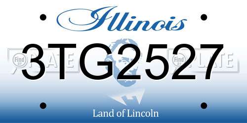 3TG2527 Illinois License Plate
