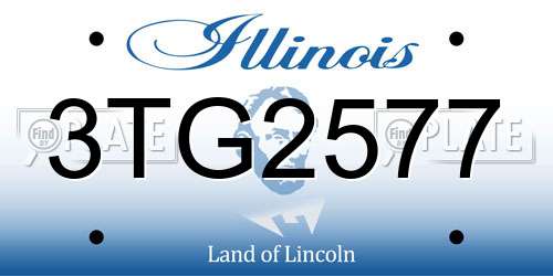 3TG2577 Illinois License Plate