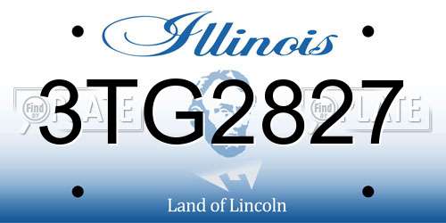 3TG2827 Illinois License Plate