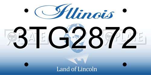 3TG2872 Illinois License Plate