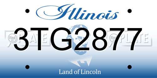 3TG2877 Illinois License Plate