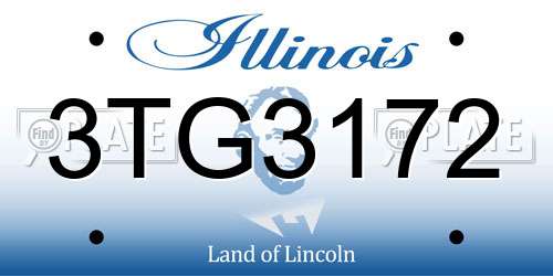3TG3172 Illinois License Plate