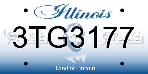 3TG3177 Illinois License Plate