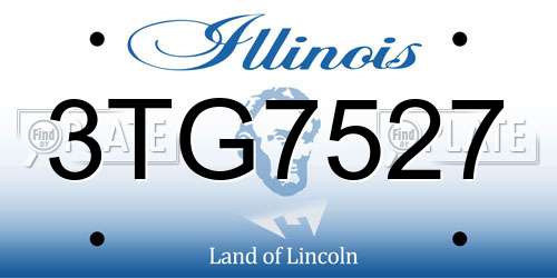 3TG7527 Illinois License Plate