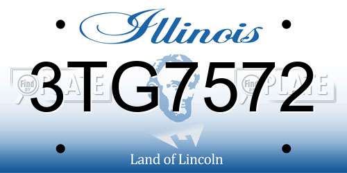 3TG7572 Illinois License Plate