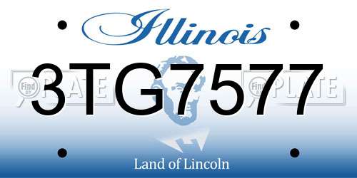 3TG7577 Illinois License Plate