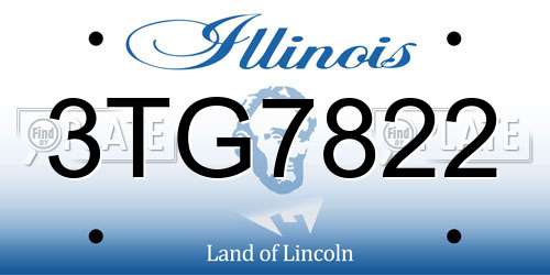 3TG7822 Illinois License Plate