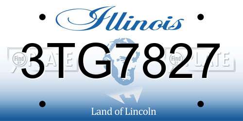 3TG7827 Illinois License Plate