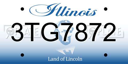 3TG7872 Illinois License Plate