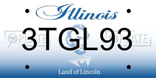 3TGL93 Illinois License Plate