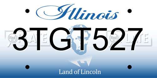 3TGT527 Illinois License Plate