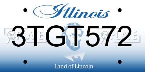 3TGT572 Illinois License Plate