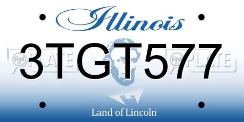 3TGT577 Illinois License Plate