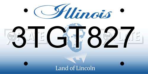 3TGT827 Illinois License Plate